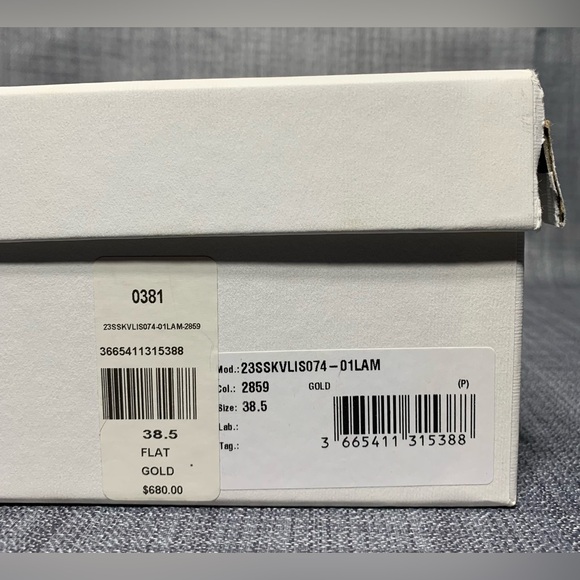 Giambattista Valli Flat Embellished Gold Leather Thong Sandals EU 38.5 / US 8.5 - Picture 8 of 8